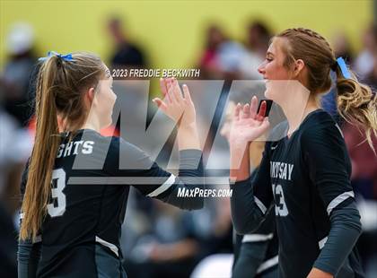 Thumbnail 2 in Lindsay vs. Wolfe City (UIL 2A Volleyball Area) photogallery.