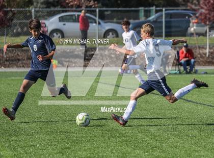 Thumbnail 1 in Grangeville vs Coeur d'Alene Charter Academy (District Playoffs) photogallery.
