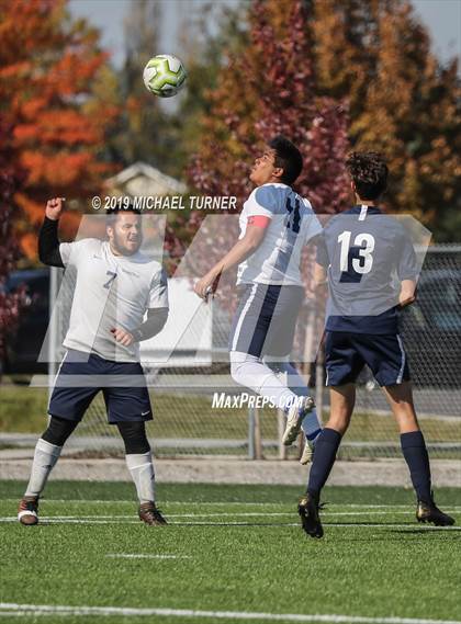 Thumbnail 1 in Grangeville vs Coeur d'Alene Charter Academy (District Playoffs) photogallery.