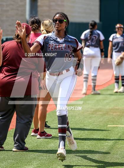 Thumbnail 1 in San Benito @ Pearland (UIL 6A Softball Semifinal) photogallery.