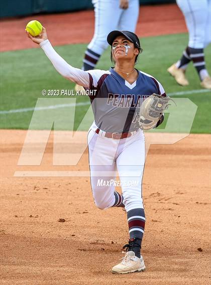 Thumbnail 1 in San Benito @ Pearland (UIL 6A Softball Semifinal) photogallery.