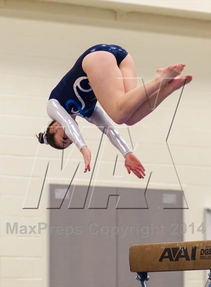 Thumbnail 3 in Yorktown Gymnastics Meet (Washington-Lee) photogallery.