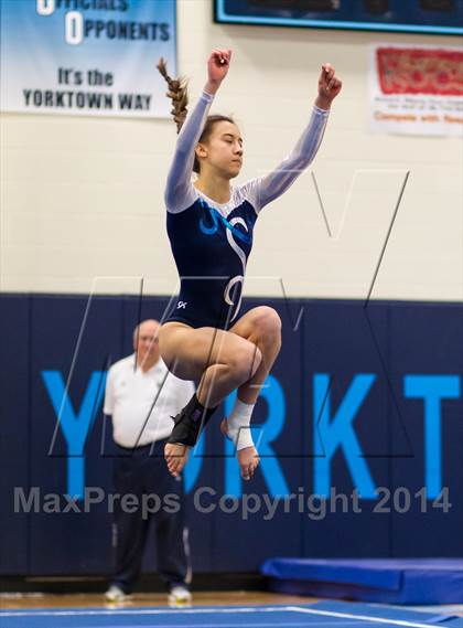 Thumbnail 1 in Yorktown Gymnastics Meet (Washington-Lee) photogallery.