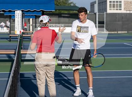 Thumbnail 2 in Crawford vs Maud (UIL 2A Boys Singles State Finals) photogallery.