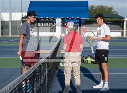 Thumbnail 1 in Crawford vs Maud (UIL 2A Boys Singles State Finals) photogallery.