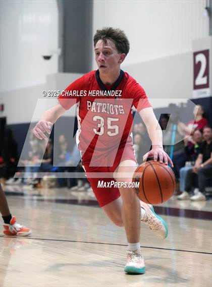 Thumbnail 2 in JV: San Antonio Patriots HomeSchool vs. Salt and Light Homeschool (Aggieland Come & Take It Tip-Off) photogallery.