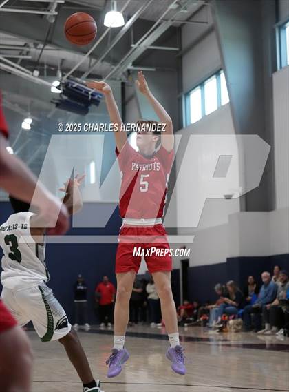 Thumbnail 2 in JV: San Antonio Patriots HomeSchool vs. Salt and Light Homeschool (Aggieland Come & Take It Tip-Off) photogallery.