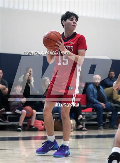 Thumbnail 2 in JV: San Antonio Patriots HomeSchool vs. Salt and Light Homeschool (Aggieland Come & Take It Tip-Off) photogallery.