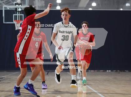 Thumbnail 1 in JV: San Antonio Patriots HomeSchool vs. Salt and Light Homeschool (Aggieland Come & Take It Tip-Off) photogallery.