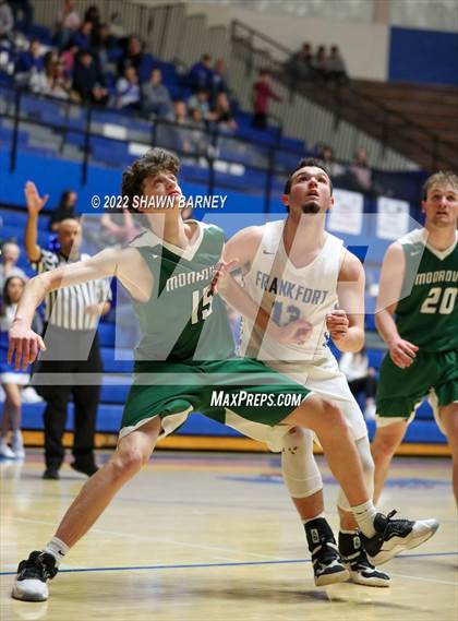 Thumbnail 3 in Monrovia vs Frankfort (IHSAA Class 3A Boys Sectional Round 1) photogallery.