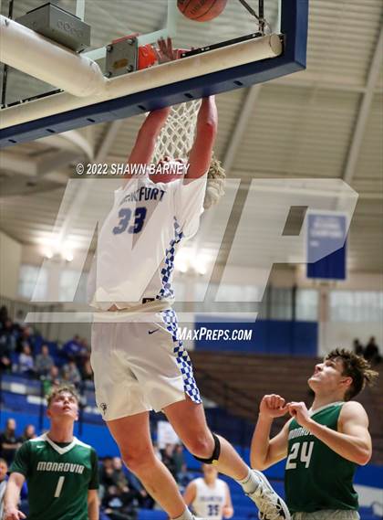 Thumbnail 3 in Monrovia vs Frankfort (IHSAA Class 3A Boys Sectional Round 1) photogallery.