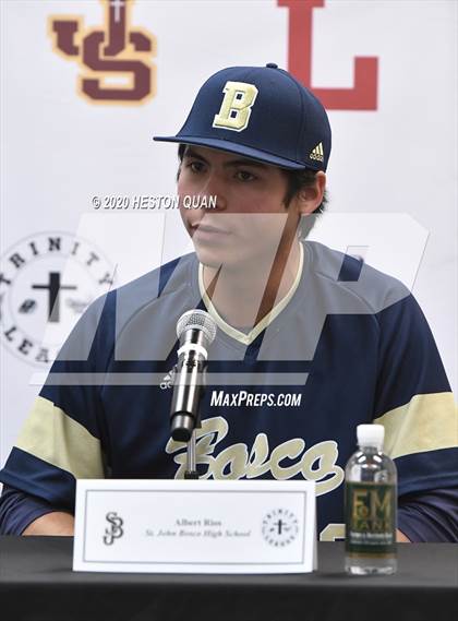 Thumbnail 2 in Trinity League Baseball Media Day - St. John Bosco photogallery.