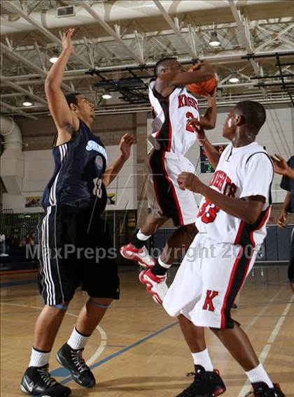 Thumbnail 2 in Sylmar vs. View Park Prep (MLK Hoops Shootout) photogallery.