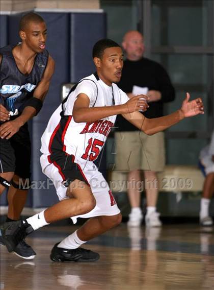 Thumbnail 2 in Sylmar vs. View Park Prep (MLK Hoops Shootout) photogallery.
