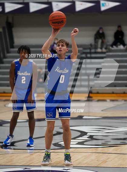 Thumbnail 3 in Fort Wayne Blackhawk Christian vs. Hamilton (Sneakers for Santa Shootout) photogallery.