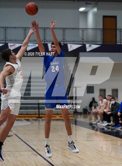 Thumbnail 1 in Fort Wayne Blackhawk Christian vs. Hamilton (Sneakers for Santa Shootout) photogallery.