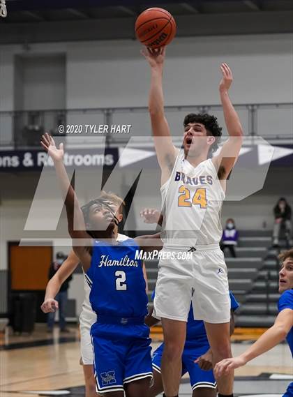 Thumbnail 3 in Fort Wayne Blackhawk Christian vs. Hamilton (Sneakers for Santa Shootout) photogallery.