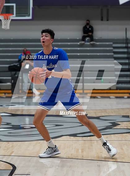 Thumbnail 3 in Fort Wayne Blackhawk Christian vs. Hamilton (Sneakers for Santa Shootout) photogallery.
