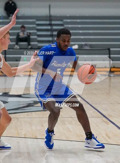 Thumbnail 2 in Fort Wayne Blackhawk Christian vs. Hamilton (Sneakers for Santa Shootout) photogallery.