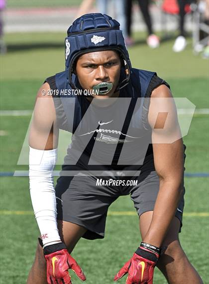 Thumbnail 3 in St. John Bosco vs Rancho Verde (Battle at the Beach 7x7) photogallery.