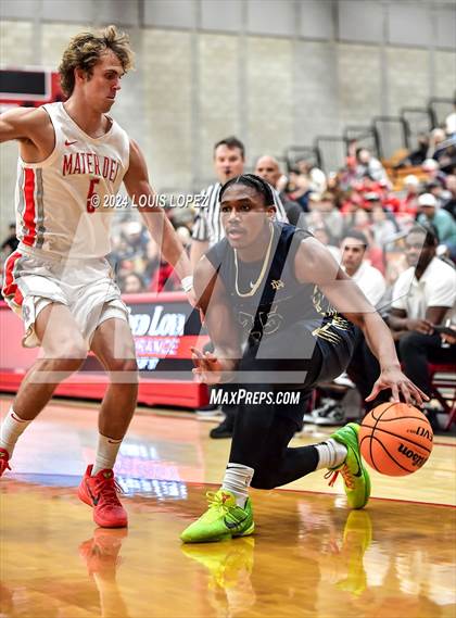 Thumbnail 1 in Notre Dame (SO) @ Mater Dei (CIF State SoCal DIV 1 Regional Playoff) photogallery.