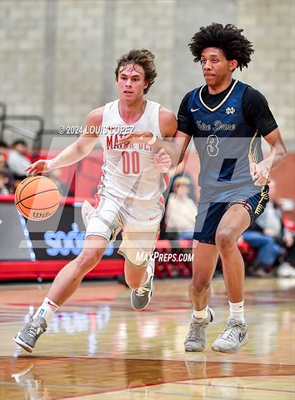Thumbnail 1 in Notre Dame (SO) @ Mater Dei (CIF State SoCal DIV 1 Regional Playoff) photogallery.