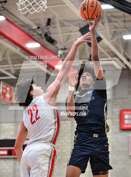 Thumbnail 1 in Notre Dame (SO) @ Mater Dei (CIF State SoCal DIV 1 Regional Playoff) photogallery.