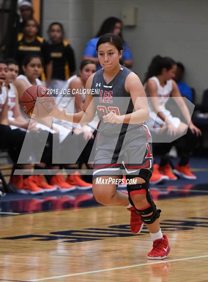 Thumbnail 3 in Harlingen South vs Lee [Robert E.] (NISD Basketball Tournament) photogallery.