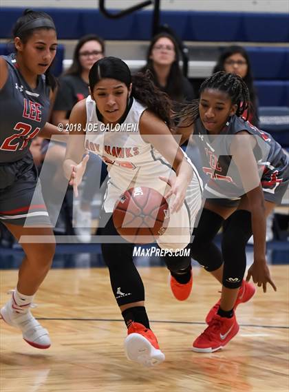 Thumbnail 3 in Harlingen South vs Lee [Robert E.] (NISD Basketball Tournament) photogallery.