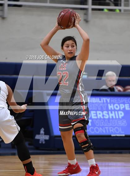 Thumbnail 1 in Harlingen South vs Lee [Robert E.] (NISD Basketball Tournament) photogallery.