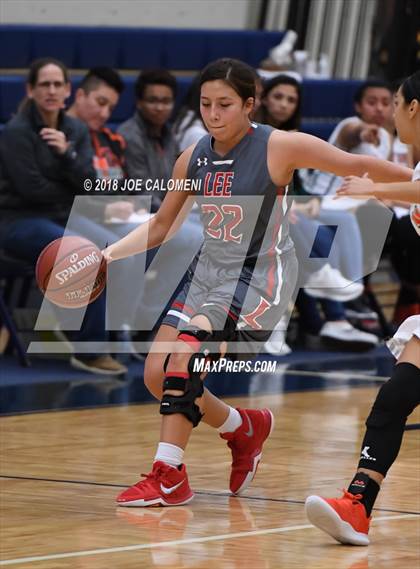 Thumbnail 2 in Harlingen South vs Lee [Robert E.] (NISD Basketball Tournament) photogallery.