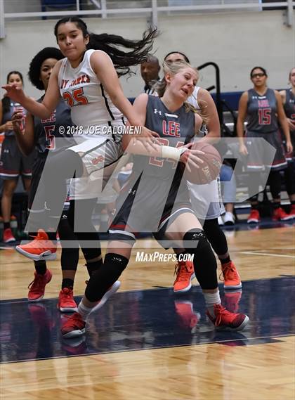 Thumbnail 2 in Harlingen South vs Lee [Robert E.] (NISD Basketball Tournament) photogallery.