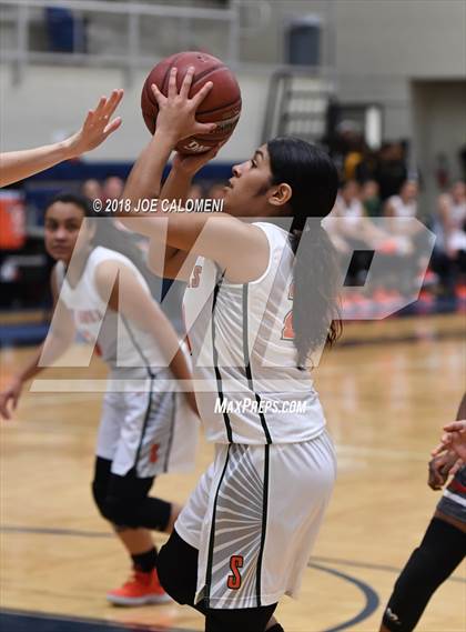 Thumbnail 1 in Harlingen South vs Lee [Robert E.] (NISD Basketball Tournament) photogallery.