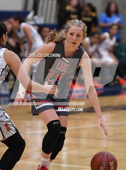 Thumbnail 1 in Harlingen South vs Lee [Robert E.] (NISD Basketball Tournament) photogallery.