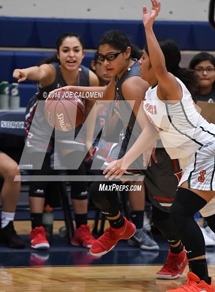 Thumbnail 1 in Harlingen South vs Lee [Robert E.] (NISD Basketball Tournament) photogallery.