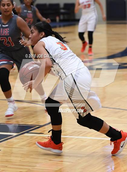 Thumbnail 3 in Harlingen South vs Lee [Robert E.] (NISD Basketball Tournament) photogallery.