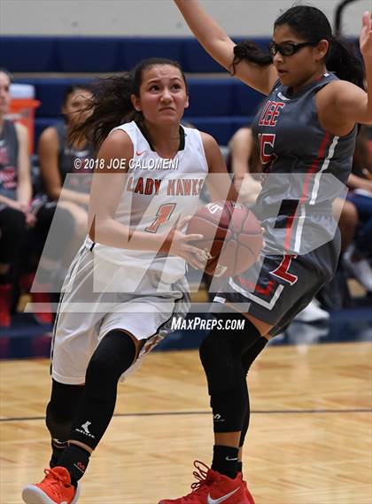 Thumbnail 1 in Harlingen South vs Lee [Robert E.] (NISD Basketball Tournament) photogallery.