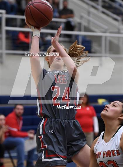 Thumbnail 3 in Harlingen South vs Lee [Robert E.] (NISD Basketball Tournament) photogallery.