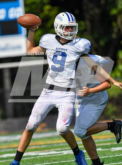 Thumbnail 2 in Gloucester Catholic @ Gateway Regional (Scrimmage) photogallery.
