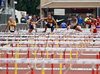 Thumbnail 3 in Arcadia Invitational (100 M Hurdles) photogallery.