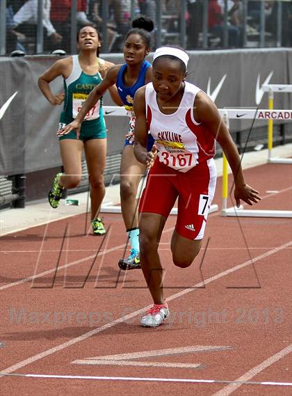 Thumbnail 3 in Arcadia Invitational (100 M Hurdles) photogallery.