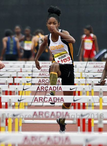Thumbnail 1 in Arcadia Invitational (100 M Hurdles) photogallery.