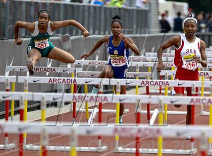 Thumbnail 2 in Arcadia Invitational (100 M Hurdles) photogallery.