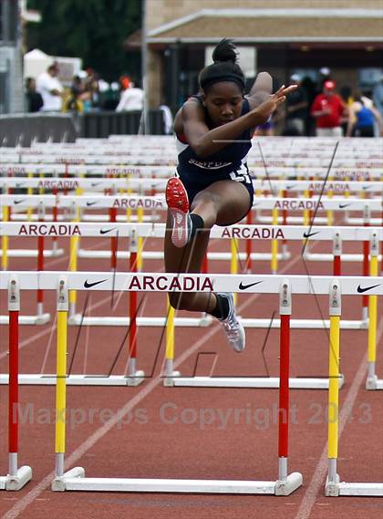 Thumbnail 1 in Arcadia Invitational (100 M Hurdles) photogallery.
