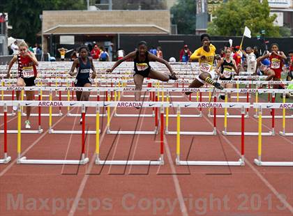 Thumbnail 2 in Arcadia Invitational (100 M Hurdles) photogallery.