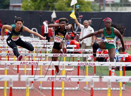 Thumbnail 2 in Arcadia Invitational (100 M Hurdles) photogallery.