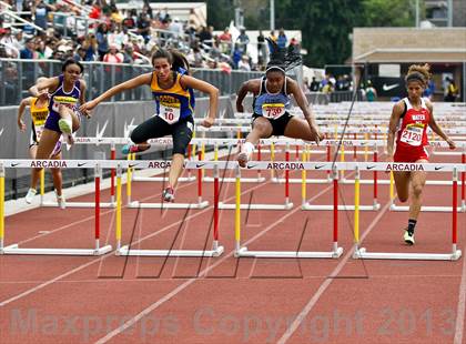 Thumbnail 3 in Arcadia Invitational (100 M Hurdles) photogallery.