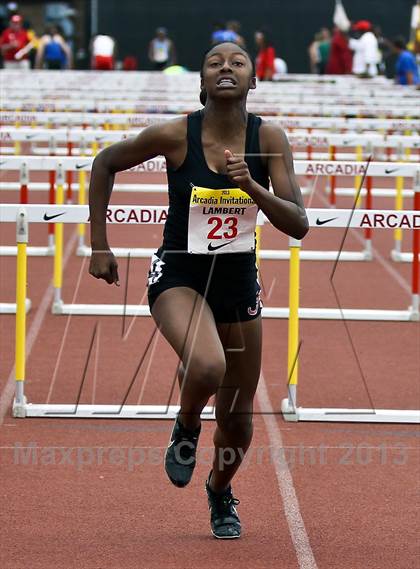 Thumbnail 1 in Arcadia Invitational (100 M Hurdles) photogallery.