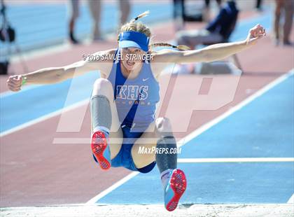 Thumbnail 1 in CIF State Track and Field Championships (Girls Long Jump Prelims) photogallery.