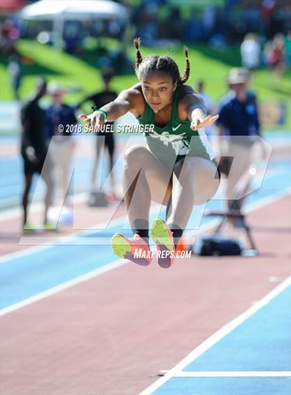 Thumbnail 2 in CIF State Track and Field Championships (Girls Long Jump Prelims) photogallery.
